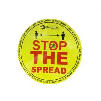 Detectable Health & Safety Floor Stickers (Pack of 25) - Stop The Spread