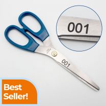 Sequentially Numbered Metal Detectable Stationery Scissors (Pack of 10)