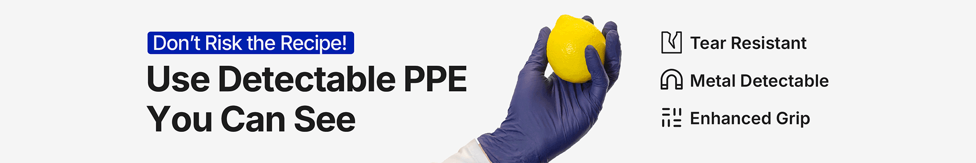 Metal Detectable Disposable Gloves