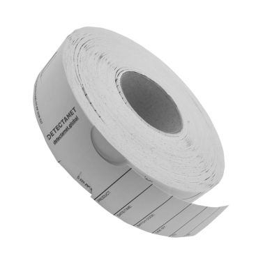 Metal Detectable Keyhole Loop Tags - Low Heat (Roll of 500) - White
