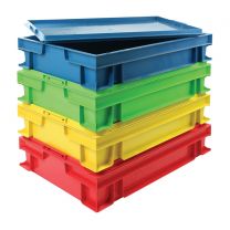 Detectable Stackable Storage Tray with Lid